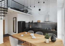 Bateria zlewozmywakowa stojąca z wyciąganą elastyczną wylewką Libretto