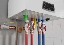 Przekrój domu - zawór F-Power - Kocioł gazowy