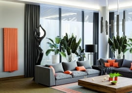 Grzejniki charakteryzują się często smukłym kształtem oraz ciekawym designem, dzięki czemu łatwo jest wpisać je w aranżację.