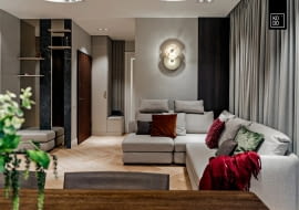 Harmonia inspirowana naturą: 90-metrowe mieszkanie w Warszawie