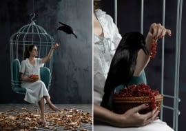 fotel, meble, klatka, Ontwerpudo