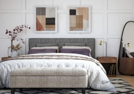 Jasna sypialnia - wnętrze w jasnych kolorach