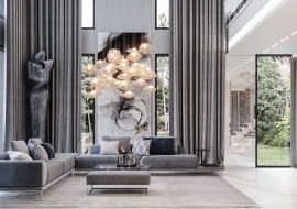 Aranżacja luksusowego domu projektu pracowni Tissu