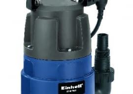 BG- DP 7835 EINHELL Pompa zanurzeniowa do brudnej wody, do opróżniania stawów ogrodowych, piwnic, studni chłonnych lub wykopów pod budowę. Wyposażona jest w wyłącznik pływakowy do automatycznego włączania/wyłączania przy zmieniającym się poziomie wody. Moc: 780 W. Max wydajność pompowania: 15.700 l/godz. Max wysokość pompowania: 8 m. Zanurzenie: 8 m. Wysokość zasysania: ok. 40 mm. Max średnica zanieczyszczeń: 35 mm. Cena: 230,58 zł