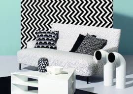 Czarne na białym - Tkaniny z kol. Arcade, inspirowanej grami komputerowymi, Kirgby Design