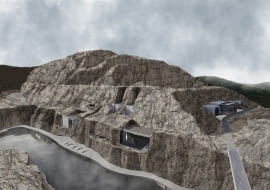 7. edycja konkursu Dyplom z Archicadem. I miejsce w kategorii "Dyplomów Inżynierskich". Autorka: Małgorzata Pająk, Temat: „Baseny termalne w odkrywkowej kopalni kwarcu na Izerskich Garbach”