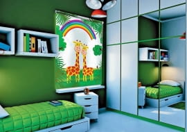 Fotoroleta Żyrafy, zaciemniająca, mocowana na drążku, 70 x 100 cm, 235 zł, fotorolety.com