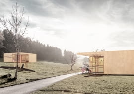 dom, bauhaus, projekt domu, natura, dom dla dominika, drewniany dom