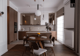 Dwupokojowe mieszkanie w kolorach ziemi