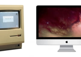 Macintosh - 1984, iMac Aluminium Unibody - 2009, źródło: wikipedia