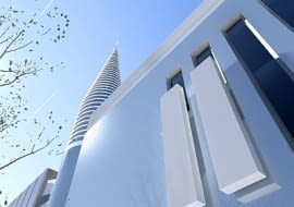 Ośrodek Kultury Muzułmańskiej zaprojektowała pracownia KAPS Architekci.