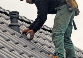 kominek odpowietrzając, dach, dachówka ceramiczna