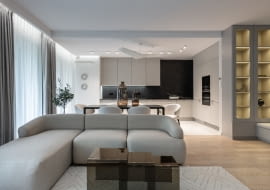 Światło i forma - aranżacja 130-metrowego apartamentu