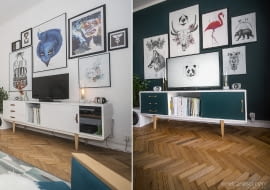 Salon przed zmianą i po niej.