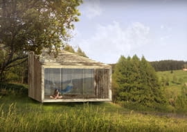 Ekologiczny dom ze słomy - wizualizacja