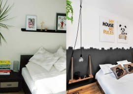 Metamorfoza sypialni - wnętrze przed i po