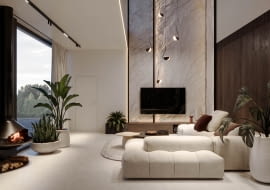 Dom na skarpie - aranżacja wnętrz projektu MODEKO.STUDIO