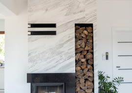 Fornir White Marble