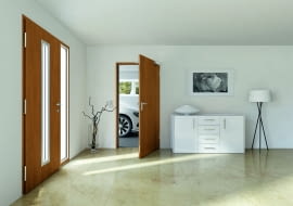 Drzwi prowadzące do domu - i te z zewnątrz, i te z garażu - muszą chronić przed zimnem i włamaniem