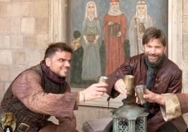 Bjarke Ingels i Nikolaj Coster-Waldau na planie Gry o Tron