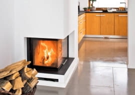 WNETRZA , KUCHNIA , KOMINEK , PODLOGA - BETONOWA POWIERZCHNIA STYLIZACJA IZABELA SKORUPKA FOT. RAFAL LIPSKI PUBLIKACJA CZTERY KATY NR 7 (225) - 7 2010