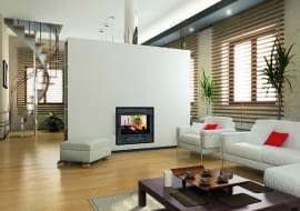 kominek, salon, obudowa kominka