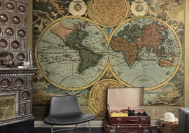Atmosfera przygody, odkrywanie nieznanych lądów i podróż w najdalsze zakątki świata bez wychodzenia z domu. To możliwe dzięki kolekcji fototapet firmy Mr Perswall, kolekcji nazwanej Destinations. Odnaleźć w niej można zdjęcia obrazujące zabytki starych cywilizacji i nowoczesne metropolie, plany linii metra i labirynty, drogowskazy i gigantyczne mapy.<BR /> Fototapeta Worldmap, 315 cm x 265 cm, kolekcja Destinations, producent: Mr Perswall, cena: 1217 zł.