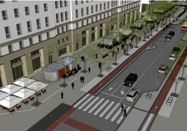 Wizualizacja ul. Swietokrzyskiej po przebudowie. zrodlo : Pleneria ZDJĘCIE DO WKŁADKI: DLOWA Strony Lokalne Warszawa