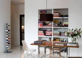 wnętrze, meble, pokój, aranżacja, biblioteka, salon