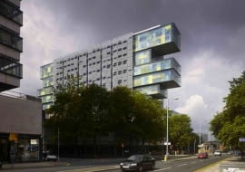 wielka brytania, manchester, publiczne, sąd, wieżowiec, anglia