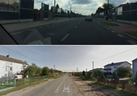 Droga Wojewódzka nr. 728 po i przed przebudową