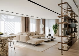 140-metrowy apartament w Warszawie projektu KANDO Architects