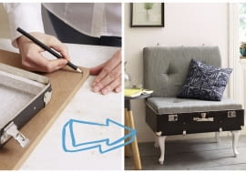 Mały fotel do salonu - jak zrobić fotel z walizki?