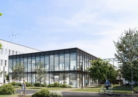 Projekt programowo-przestrzennej rozbudowy i adaptacji budynków Państwowej Wyższej Szkoły Informatyki i Przedsiębiorczości w Łomży wraz z zagospodarowaniem terenu kampusu został stworzony przez