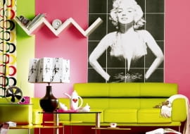 31.10.2006 CZTERY KATY POKOJ WNETRZA STYL POP-ART MEBLE STYLIZACJA MARIANNA BAUMAN FOT. ARKADIUSZ SCICHOCKI / AGENCJA GAZETA PUBLIKACJA CZTERY KATY NR 1 (183) - 1.2007