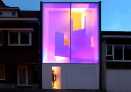 belgia, minimalizm, fasada, światło, dom jednorodzinny