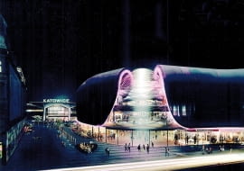 dworzec,modernizm, katowice, pkp, przebudowa, modernizacja