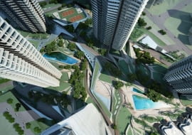 Farrer Court ogromne założenie osiedla mieszkalnego w Singapurze autorstwa pracowni Zaha Hadid Architects