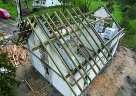 dziennik budowy zmiana konstrukcji dachu zmiana więźby dachowej więźba dachowa dach budowa  domu konstrukcja dachu jaką więźbę wybrać