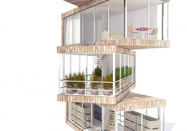 Dom kierunkowskaz, proj stud. kami domachowski; we współpracy z: stud. maciej busch, stud. robert juchnevic; pod kierunkiem dr hab. inż. arch. Lucyny Nyki