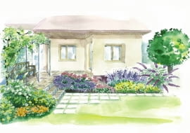 Projekt tarasu w kształcie litery L