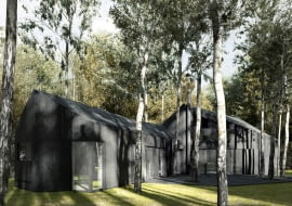 Czarny dom Między Brzozami w Wojnówku