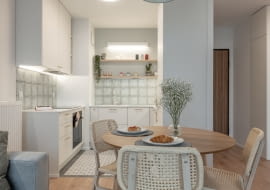 Aranżacja 40-metrowego mieszkania na warszawskim Ursusie