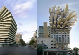 Architektoniczne fotomontaże z Tel Awiwu