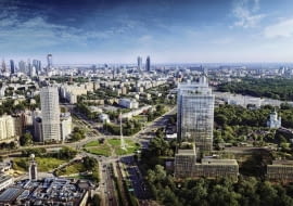 Kompleks biurowy Forest w Warszawie. Proj. HRA Architekci. Inw. HB Reavis