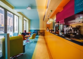 Wnętrza bistro Cafein w Szczecinie