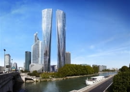 wieżowce, paryż, norman foster, wieżowiec, francja, la defense, Hermitage Plaza