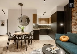 Loftowy klimat i cegła rozbiórkowa - mieszkanie we Wrocławiu