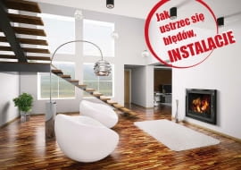 kominek, parkiet, schody