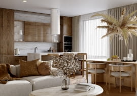 Salon w stylu scandi boho